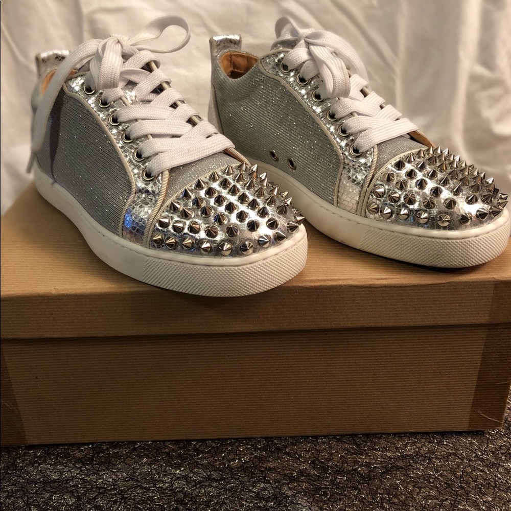 Christian Louboutin Louis Spikes Flat Python